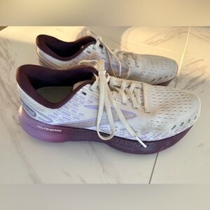 Brooks Glycerin 20 Womens Size 9 Running Shoes White Orchid Lavender